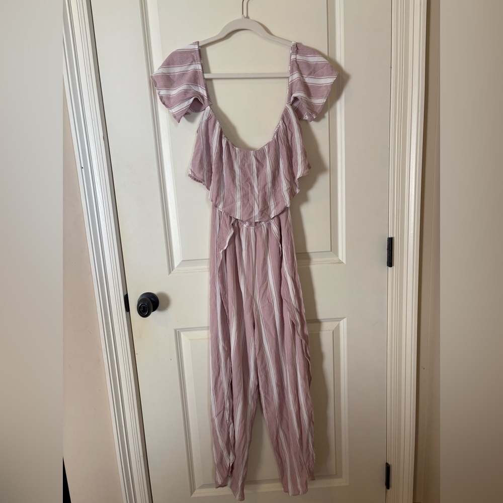 American Eagle Striped Jumpsuit
